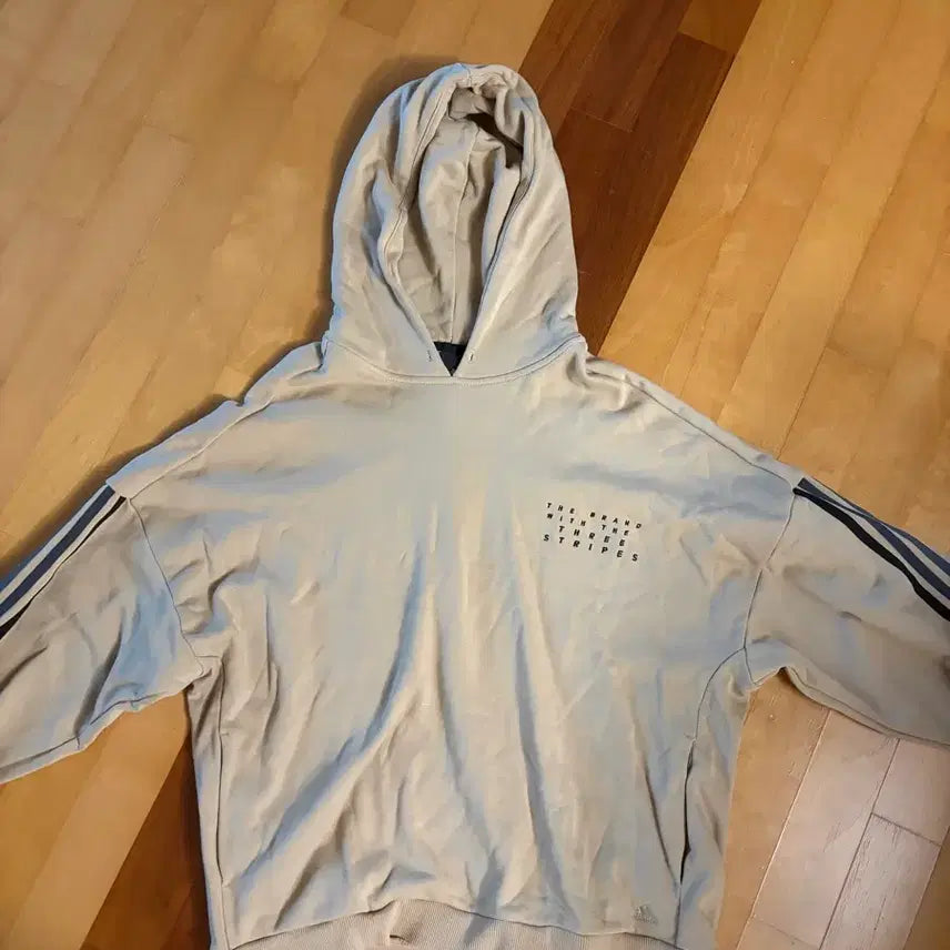 [BUNJANG] Adidas Hooded Sweatshirt Beige Size 105 / 아디다스 후드티 베이지색