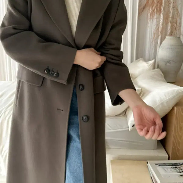 [BUNJANG] Around You Philip Single Coat Brown / 어라운드율 필립싱글코트 브라운컬러