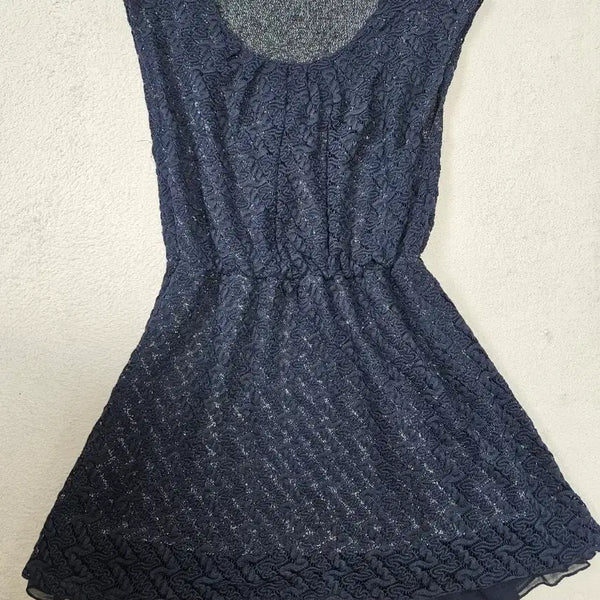 [BUNJANG] Navy Lace Dress / 네이비 레이스 원피스(FREE)