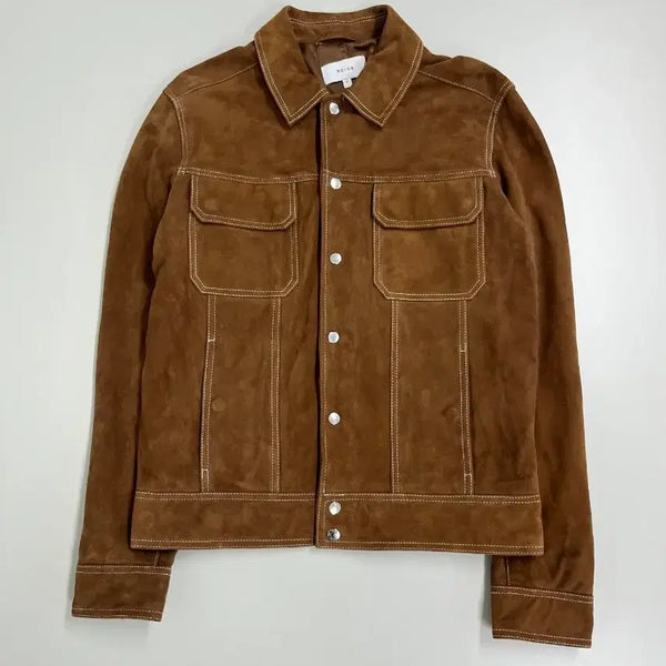 [BUNJANG] Rhys Hurst Suede Trucker Jacket / [정품] 리스 허스트 스웨이드 트러커 자켓