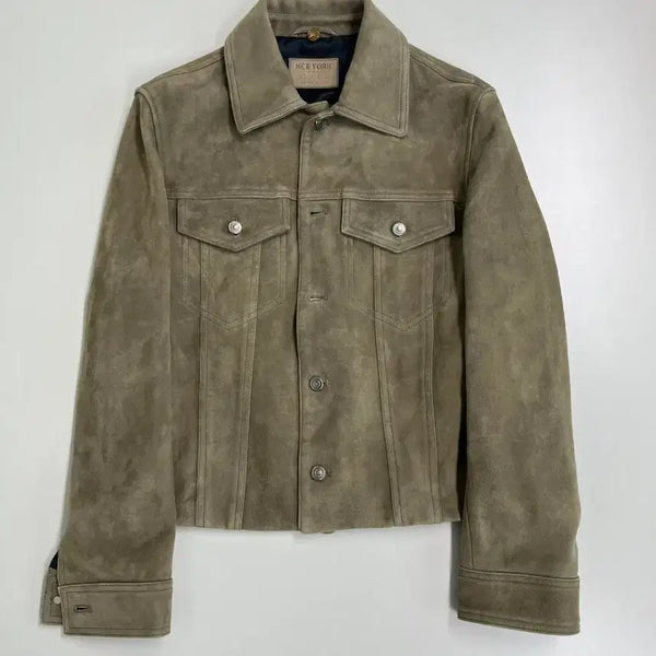 [BUNJANG] JILLSTUART NEW YORK Genuine Lambskin Suede Jacket / [정품] 질스튜어트 뉴욕 양가죽 스웨이드 트리커 자켓