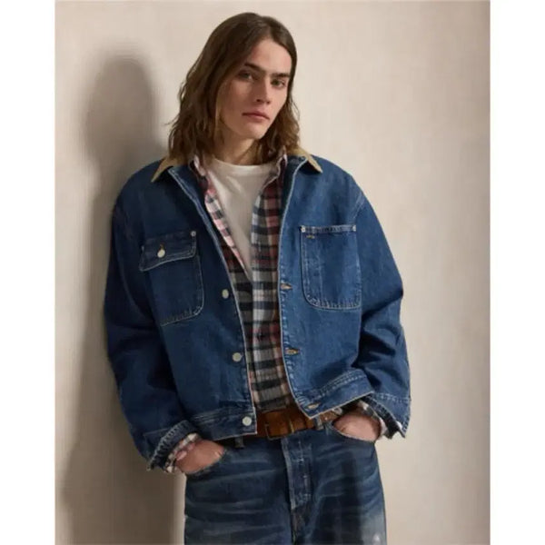 [BUNJANG] Polo Ralph Lauren 26 Corduroy Denim Trucker Jacket M / 폴로 랄프로렌 26 코듀로이 데님 트러커 자켓 M