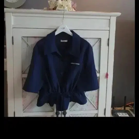 [BUNJANG] It Michaa Navy Shirt Blouse / 잇미샤 네이비 셔츠 블라우스/55~66