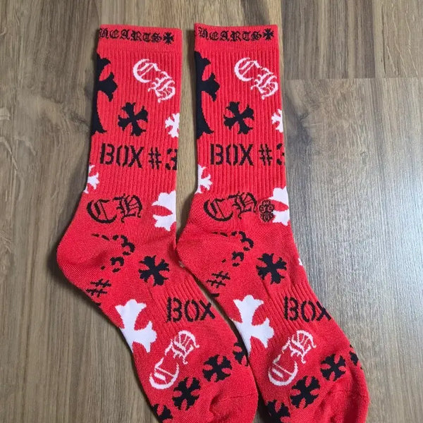 [BUNJANG] Chrome Hearts Socks Red / 크롬하츠 양말 레드 (m)