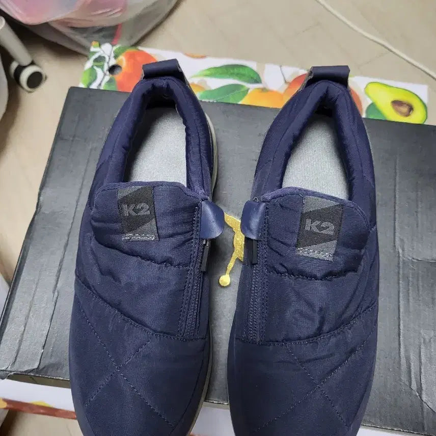 [BUNJANG] K2 Padded Slip-on Navy 240mm / K2 패딩 슬립온 네이비 240mm 상태매우좋음
