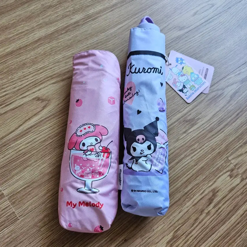 [BUNJANG] My Melody & Kuromi 3-Tier Folding Umbrella Bundle Set / 마이멜로디 쿠로미 3단 우양산 일괄