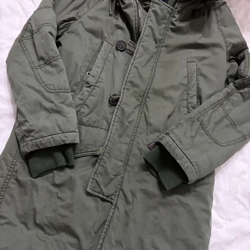 [BUNJANG] Vintage TOPTEN Field Jacket Padding Khaki / 빈티지 탑텐 야상 패딩_카키