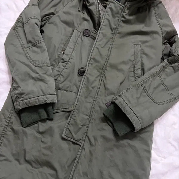 [BUNJANG] Vintage TOPTEN Field Jacket Padding Khaki / 빈티지 탑텐 야상 패딩_카키