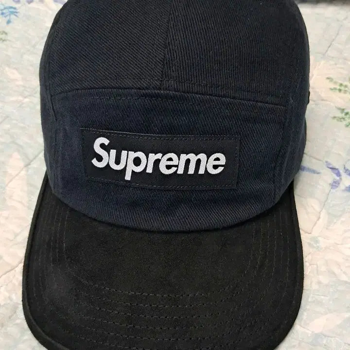 [BUNJANG] Supreme Suede Two-Tone Camp Cap Black / 슈프림 정품 supreme 스웨이드 투톤 캠프캡 블랙