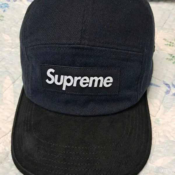 [BUNJANG] Supreme Suede Two-Tone Camp Cap Black / 슈프림 정품 supreme 스웨이드 투톤 캠프캡 블랙
