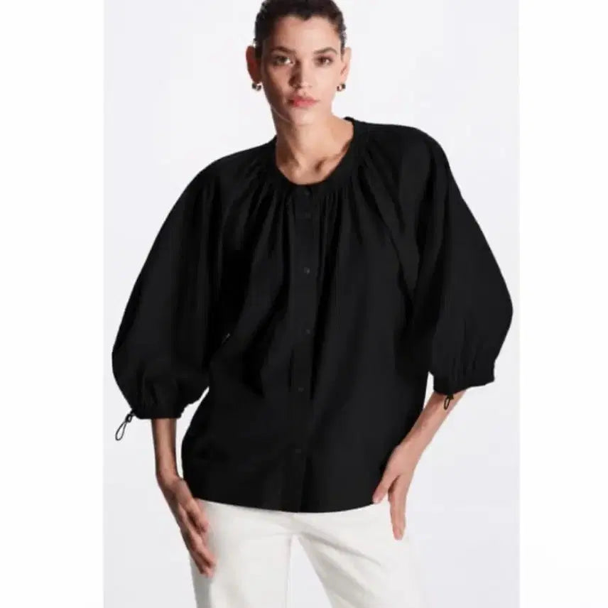 [BUNJANG] COS Black Volume Sleeve Oversized Fit M / 새상품급/COS신라벨 볼륨 소매 오버핏/블랙/M