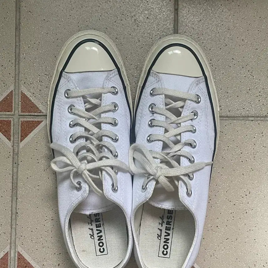 [BUNJANG] Converse Chuck 70 Low Pinstripe White / 컨버스 척70 로우 핀스트라이프 화이트(270)