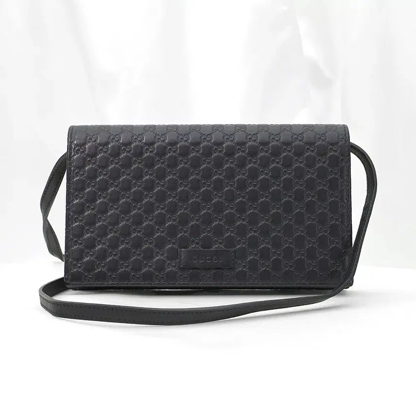 [BUNJANG] Gucci Black Microguccissima Leather Clutch Crossbody Bag / 구찌 블랙 마이크로 시마 레더 클러치 크로스백