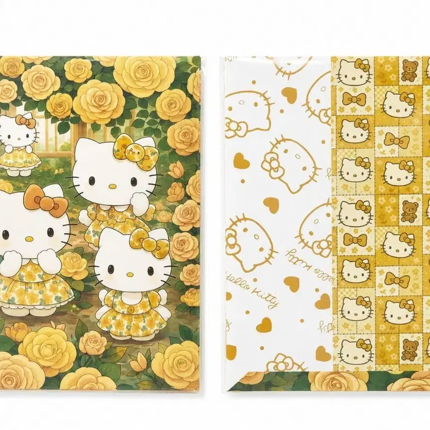 [BUNJANG] Yellow Rose Kitty Envelope Set / 노랑 장미 키티 수봉