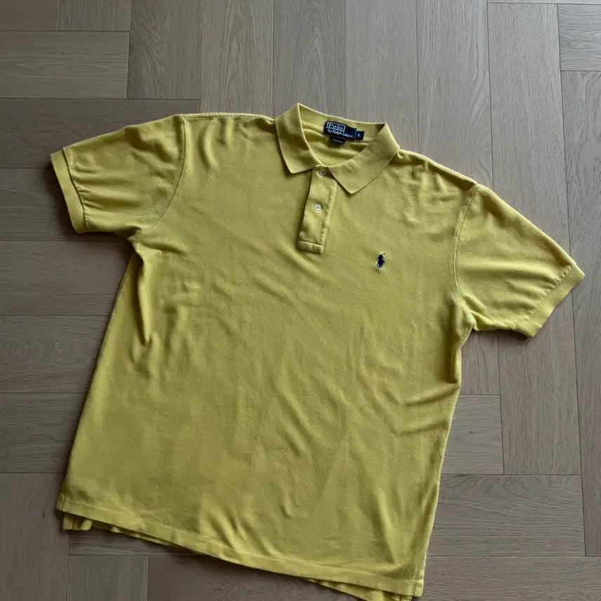 [BUNJANG] Vintage Polo Ralph Lauren Yellow Pony Polo Shirt - L / 빈티지 폴로 카라티 L