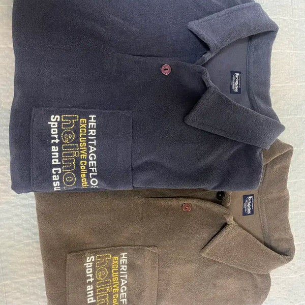 [BUNJANG] Heritage Floss Helinox PK T-Shirt (Navy, Brown) / 헤리티지플로스 헬리녹스 pk반팔 (네이비,브라운)
