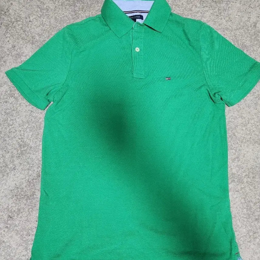 [BUNJANG] Tommy Hilfiger Men's Green Polo Shirt - Size S / 타미힐피거 남성 카라티 그린-S