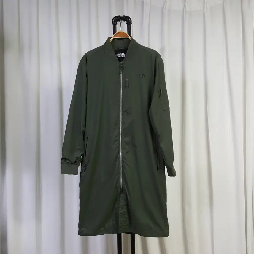 [BUNJANG] The North Face Men's Khaki Long Windbreaker Jacket Size 90 / 노스페이스 남성 롱 바람막이 자켓 카키 90 오일장