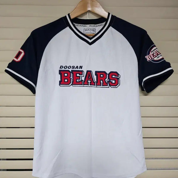 [BUNJANG] Doosan Bears Old Blue Magic V-Neck Jersey No Marking Size 95 / 두산베어스 올드 블루매직 브이넥 유니폼 노마킹 95