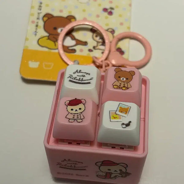 [BUNJANG] San-X Rilakkuma Korilakkuma Keycap Keyring / 정품 미니소 코리락쿠마 리락쿠마 키캡 키링