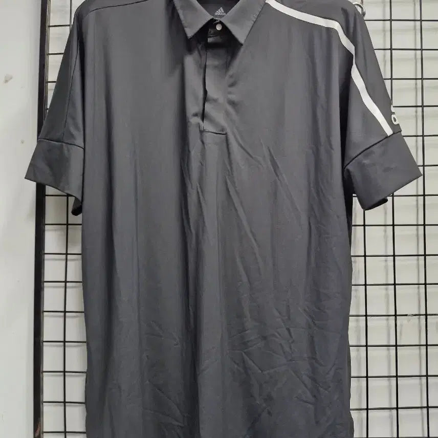 [BUNJANG] Adidas Performance Polo Short Sleeve T-Shirt Black XXL / 105-110XXL 아디다스 폴로 기능성 카라 반팔티.블랙.