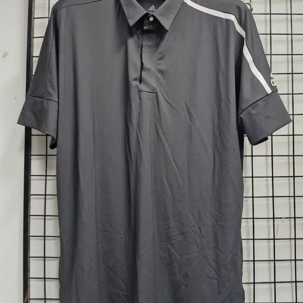 [BUNJANG] Adidas Performance Polo Short Sleeve T-Shirt Black XXL / 105-110XXL 아디다스 폴로 기능성 카라 반팔티.블랙.