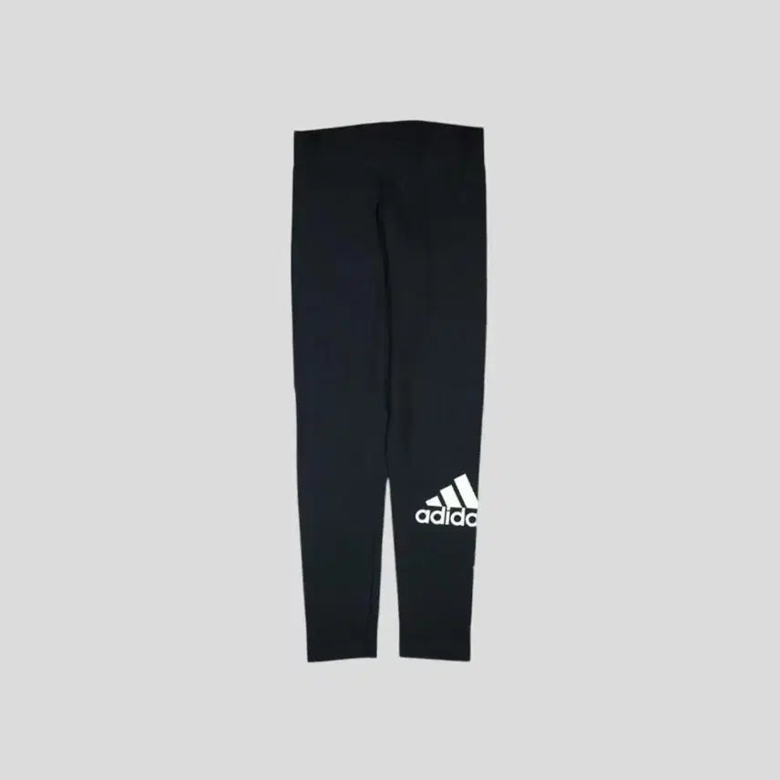 [BUNJANG] Adidas Colorblock Big Logo Cotton Blend Leggings Tights XS / 아디다스 블랙 화이트 배색 빅로고 코튼블렌드 레깅스 타이즈 XS(65)