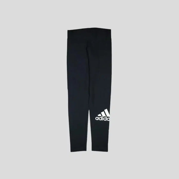 [BUNJANG] Adidas Colorblock Big Logo Cotton Blend Leggings Tights XS / 아디다스 블랙 화이트 배색 빅로고 코튼블렌드 레깅스 타이즈 XS(65)