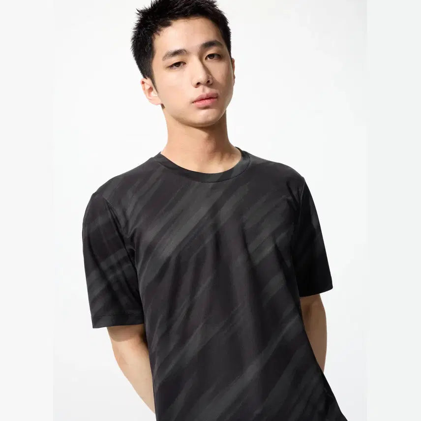 [BUNJANG] Uniqlo Dry EX Short Sleeve T-Shirt Black / [M L] 유니클로 드라이 EX 반팔티셔츠 블랙