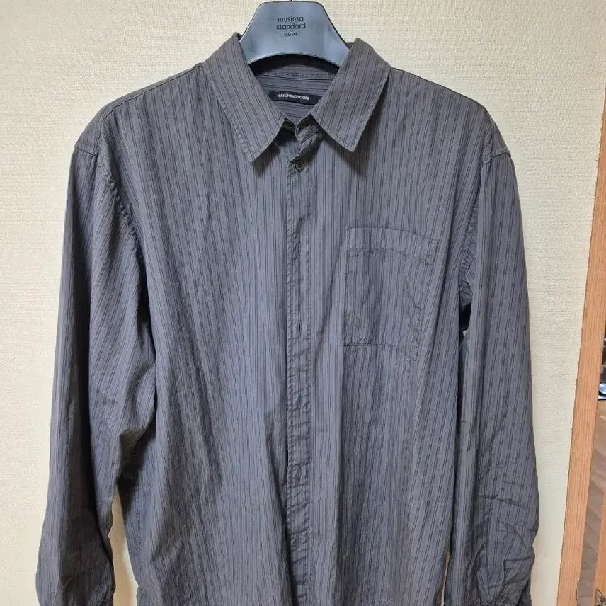 [BUNJANG] HAECHINGROOM Museum Stripe Dyed Shirt / 해칭룸 뮤지엄 셔츠