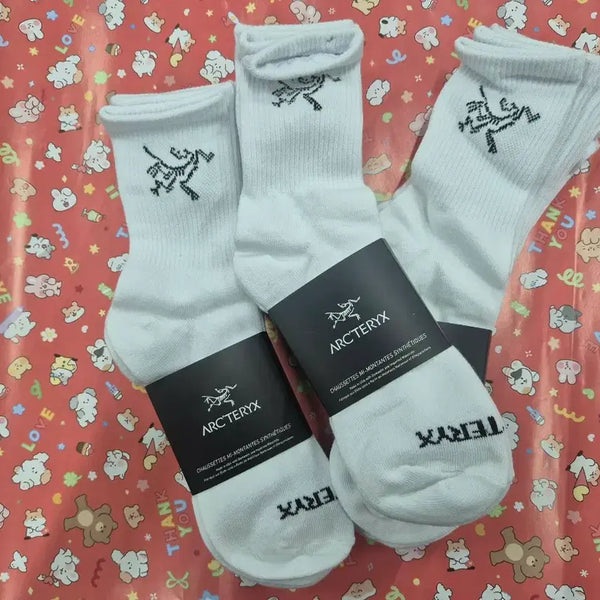 [BUNJANG] Arc'teryx White Socks 9 Pairs / 아크테릭스 새상품 양말9족