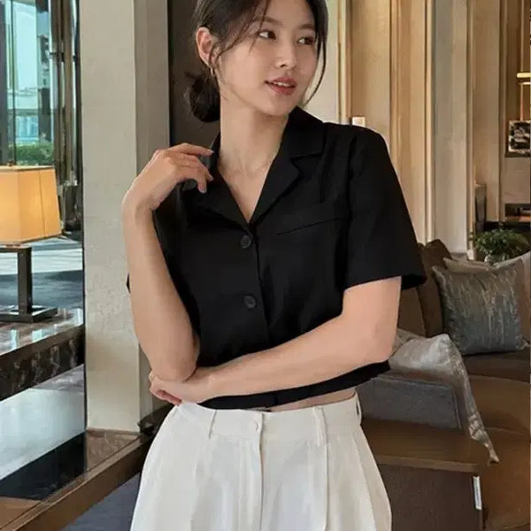 [BUNJANG] COLLET Linen Slim Short Sleeve Shirt / (새상품)콜릿 린넨 슬림 반팔 셔츠