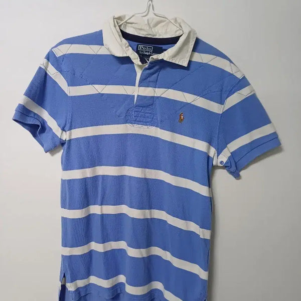 [BUNJANG] Polo Ralph Lauren Women's Rugby Short Sleeve Polo Shirt (Oversized 95) / 여성 폴로랄프로렌 럭비 반팔 카라티셔츠 (오버핏95)