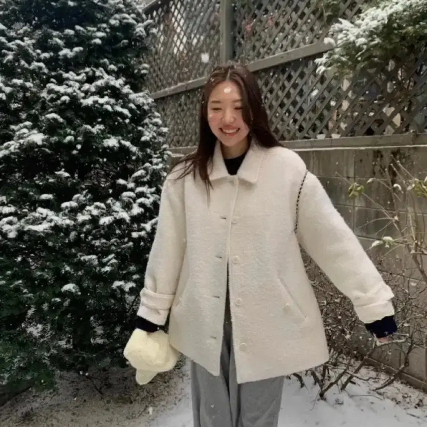 [BUNJANG] Thanat Alpaca Wool Half Coat / 택새상품 타낫 에토 알파카 울 하프코트