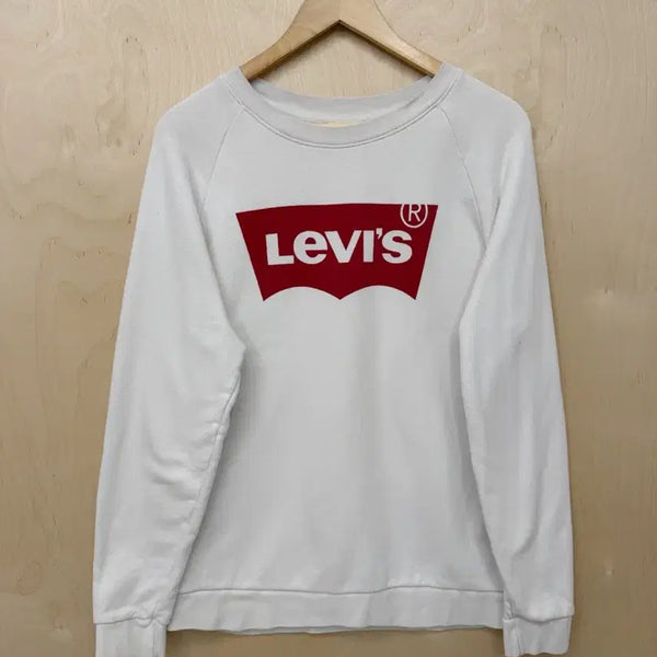 [BUNJANG] Vintage Levi's White Big Logo Sweatshirt M / [빈티지]리바이스 화이트 빅로고 맨투맨 M