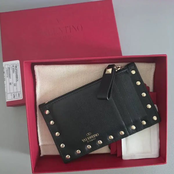 [BUNJANG] Valentino Rockstud Black Card Holder / 급처분 ) 발렌티노 락스터드 카드지갑 블랙