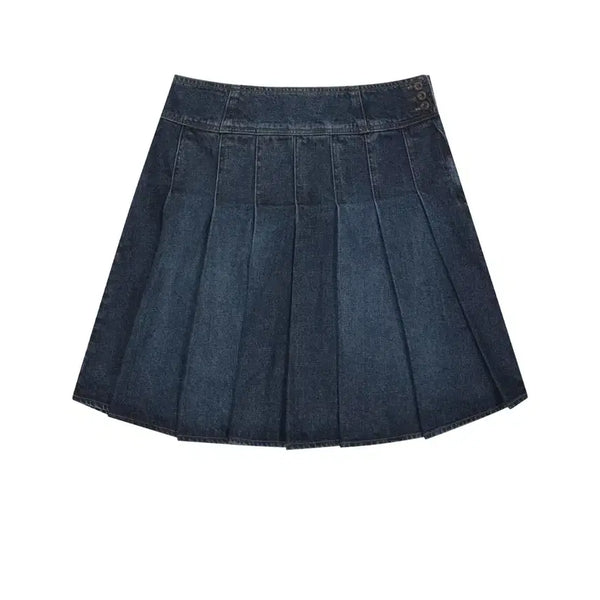 [BUNJANG] KOSEIO Denim Pleated Skirt Size 2 / [새상품/정품/2사이즈] 코이세이오 데님 플리츠 스커트 2사이즈