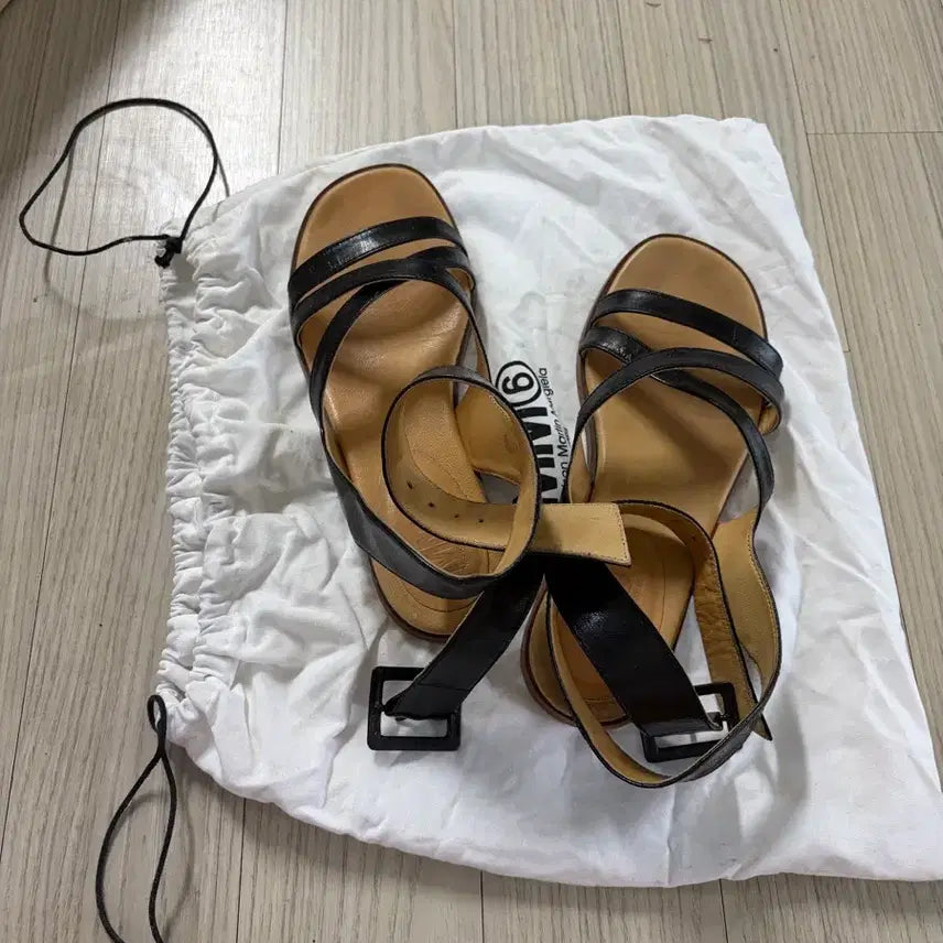 [BUNJANG] MM6 Maison Margiela Leather Strap Sandals / 마르지엘라 레더 스트랩 샌들 mm6