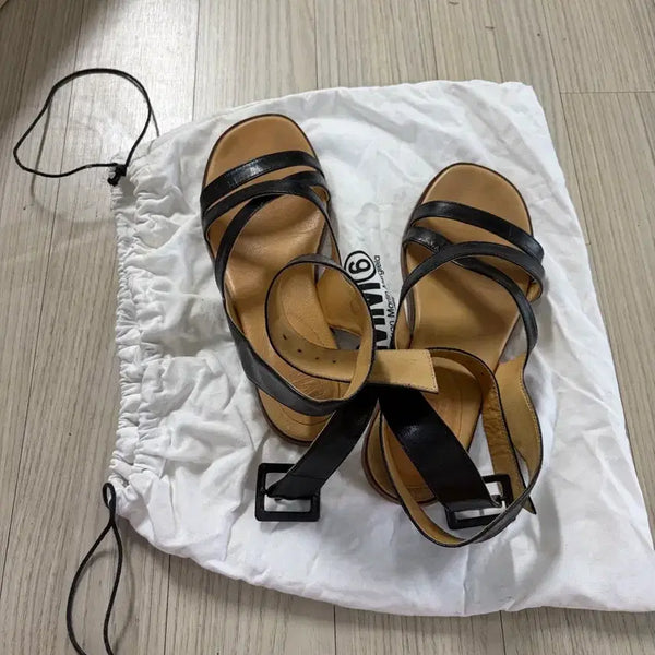 [BUNJANG] MM6 Maison Margiela Leather Strap Sandals / 마르지엘라 레더 스트랩 샌들 mm6