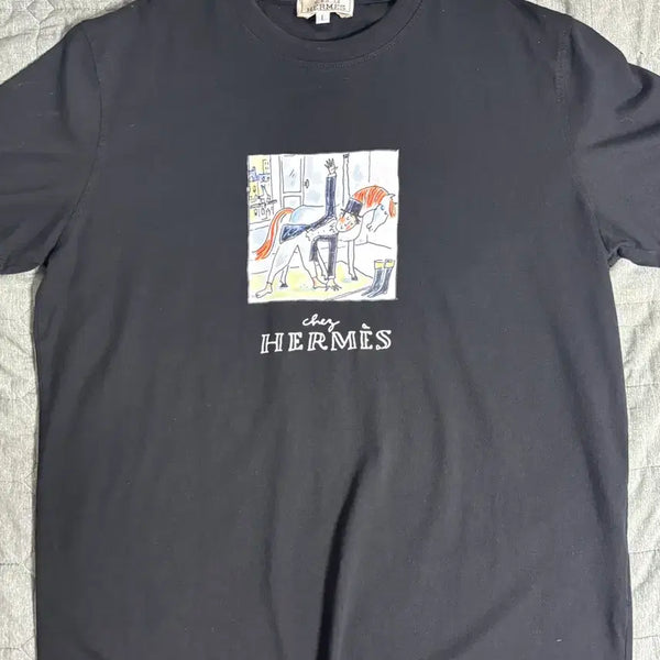 [BUNJANG] Hermès Black Short Sleeve T-shirt / 에르메스 반팔 티셔츠 블랙