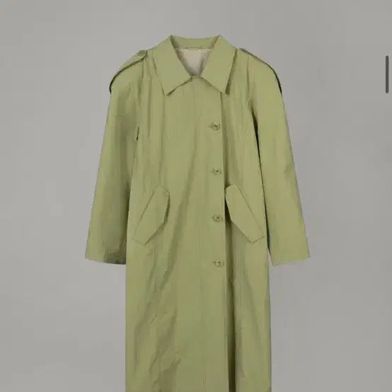 [BUNJANG] Overdue Flare Signature Khaki Trench Coat / 오버듀플레어 시그니처 카키 트렌치코트