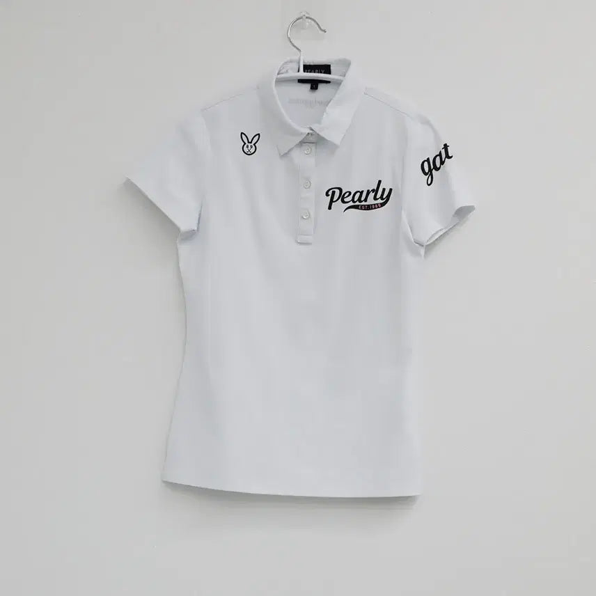 [BUNJANG] PG Performance White Collar Logo T-shirt / PG 기능성 화이트 카라 로고 카라 티셔츠