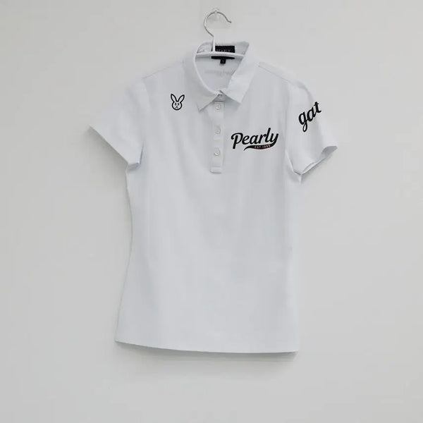 [BUNJANG] PG Performance White Collar Logo T-shirt / PG 기능성 화이트 카라 로고 카라 티셔츠