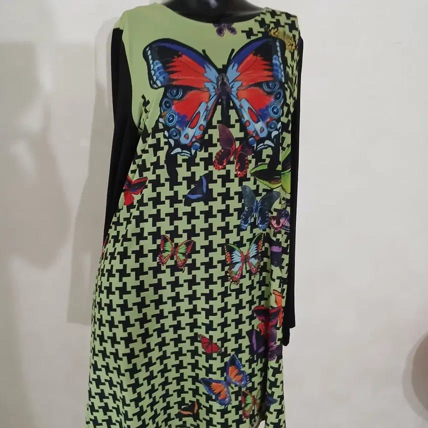 [BUNJANG] Lee Sang Bong Collection Spandex Print Long T-Shirt / 이상봉 컬렉션 스판 프린트 롱 티