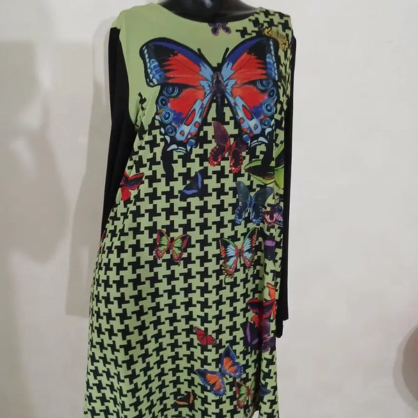 [BUNJANG] Lee Sang Bong Collection Spandex Print Long T-Shirt / 이상봉 컬렉션 스판 프린트 롱 티