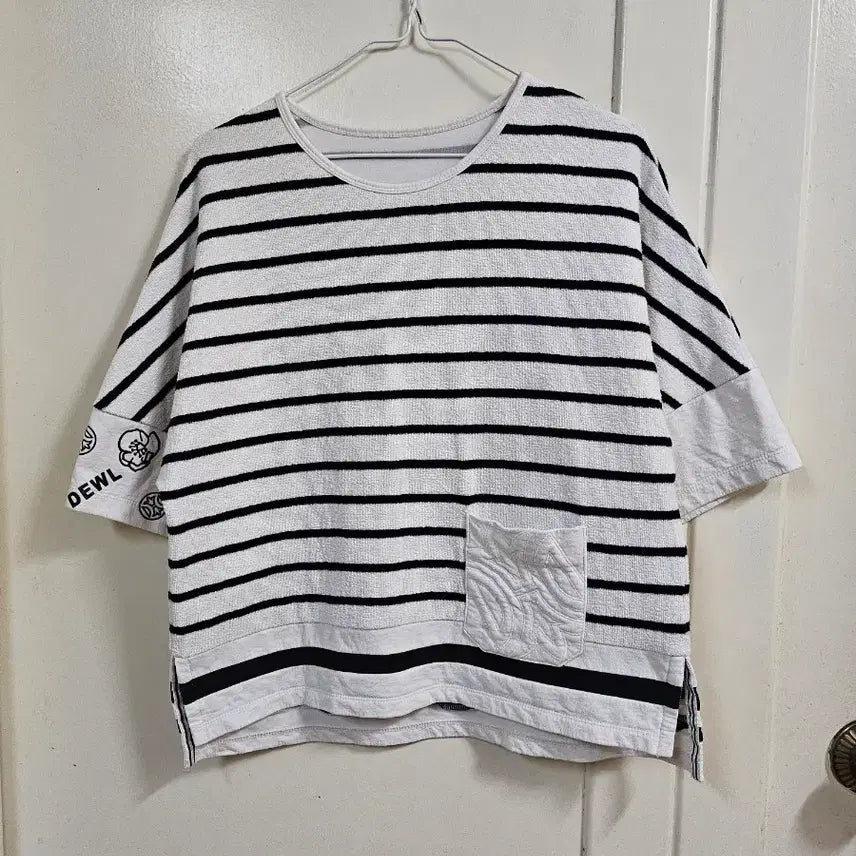 [BUNJANG] DUEL Striped Short-Sleeve T-Shirt / 듀엘 단가라 반팔티