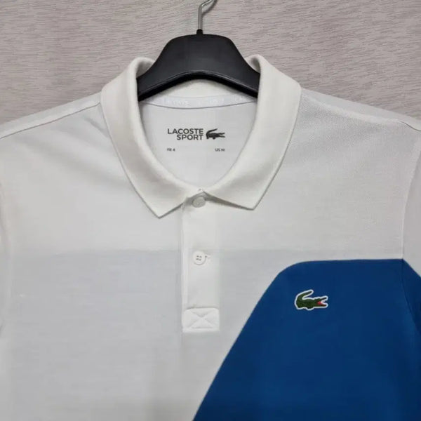[BUNJANG] Lacoste Sport Men's White Short-Sleeve Polo Shirt (Size 95) / 라코스테 스포츠 반팔 카라티 화이트 남자95사이즈ㅡ0427ㅁㅁ