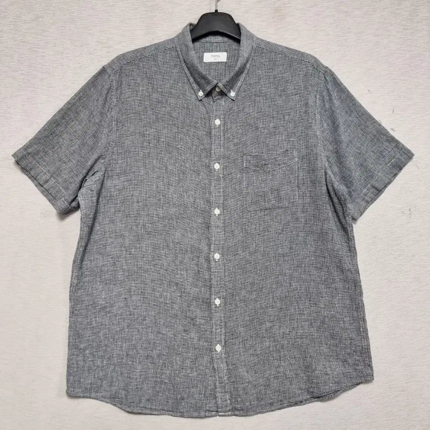 [BUNJANG] TOPTEN Linen Blend Short Sleeve Shirt Men's 110 / 탑텐 린넨 남방 남자110사이즈 큰옷ㅡ0427