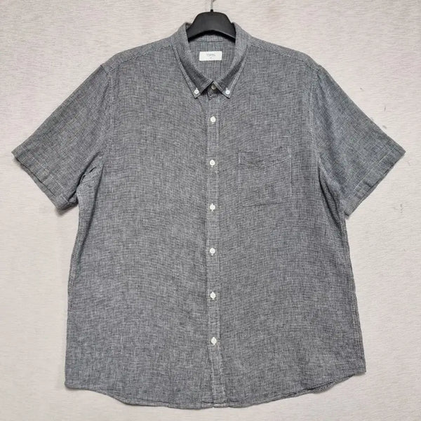 [BUNJANG] TOPTEN Linen Blend Short Sleeve Shirt Men's 110 / 탑텐 린넨 남방 남자110사이즈 큰옷ㅡ0427