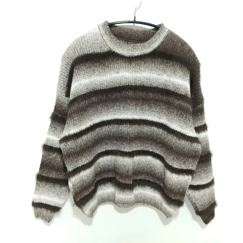 [BUNJANG] Round Neck Gradient Knit Sweater / 라운드넥 그라데이션 니트 F_M2224